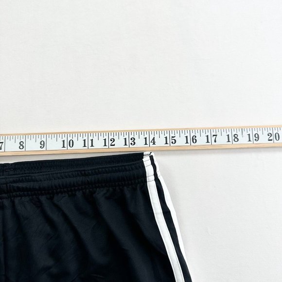 Adidas Shorts Womens Medium M (12-14) Black Striped Lightweight Adult Sport Run - Picture 5 of 10